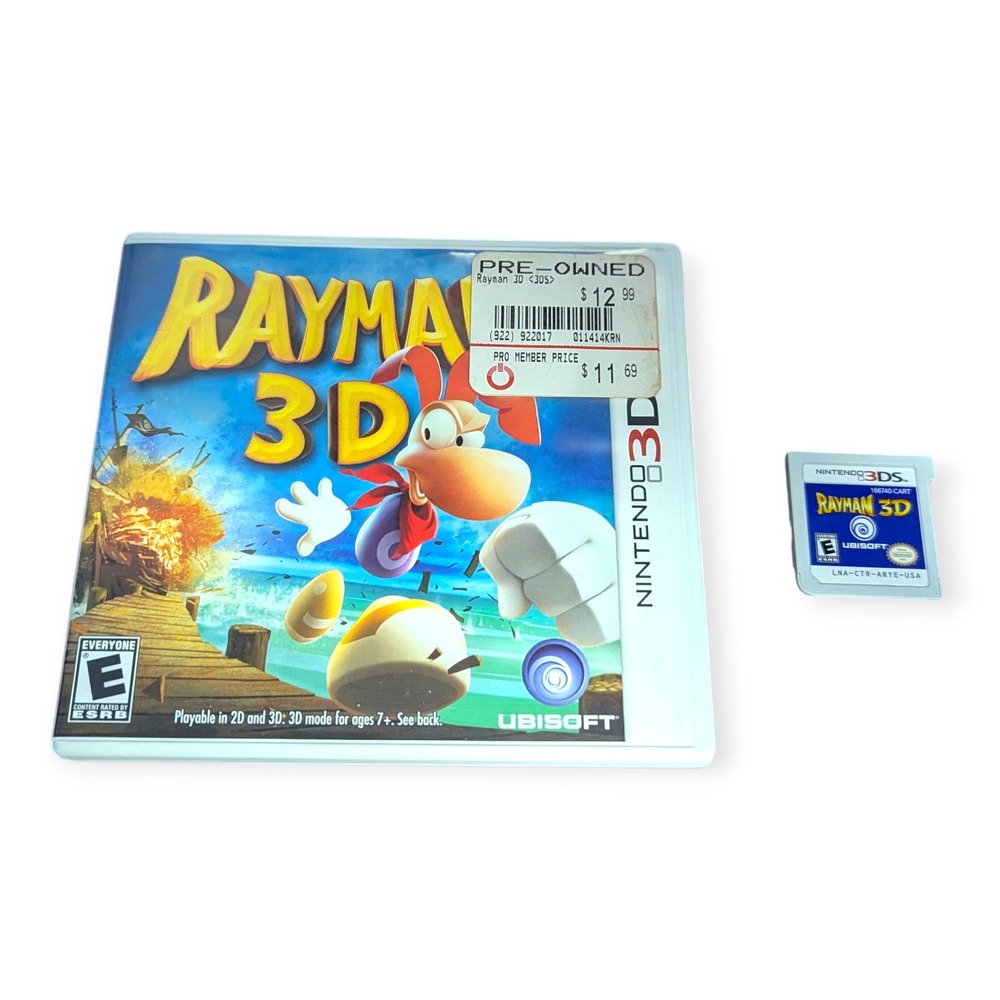 Rayman 3D Nintendo 3DS Game with Case and‎ Cartridge